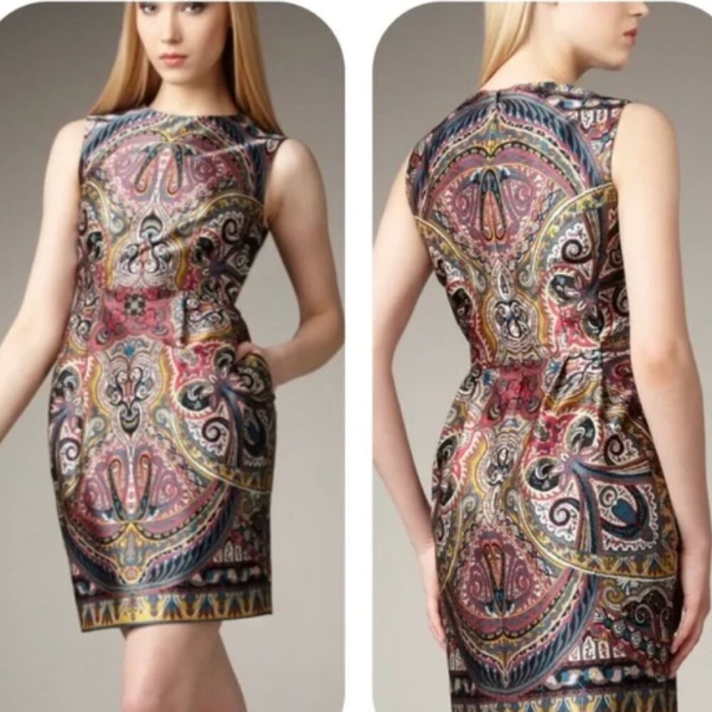 Nanette Lepore Gotham Stakes Silk Shift Dress, Size 2